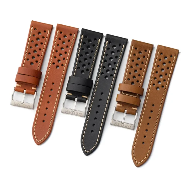 Quick Release Italian Buttero Leather Rally Racing Watch Strap